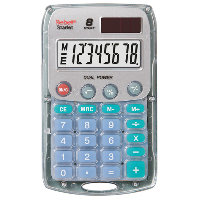 Kalkulator džepni 8mesta Rebell RE-STARLET BX sivi